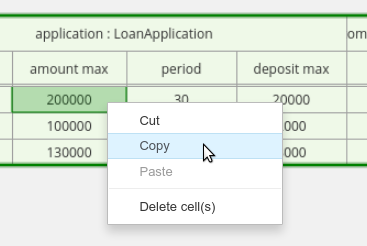 dtable context menu