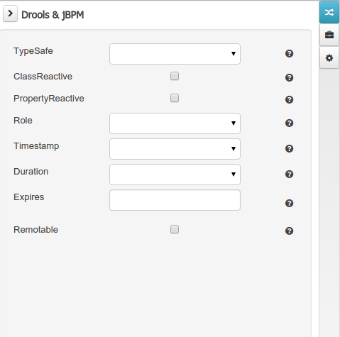 data object drools tool window