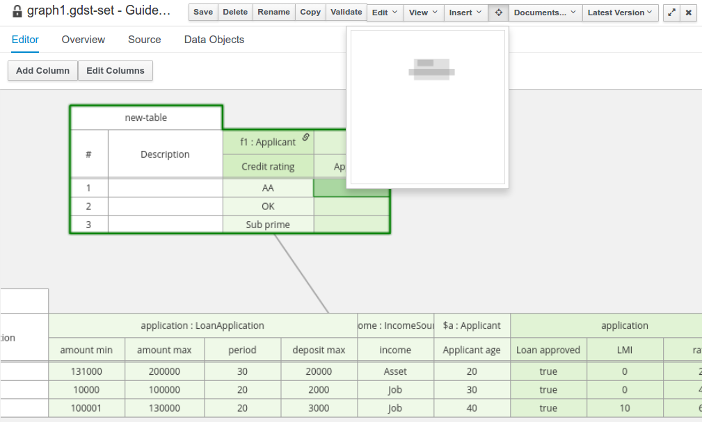 dtable graph radar