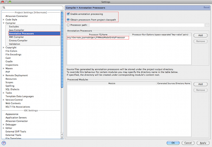 idea annotation processor config