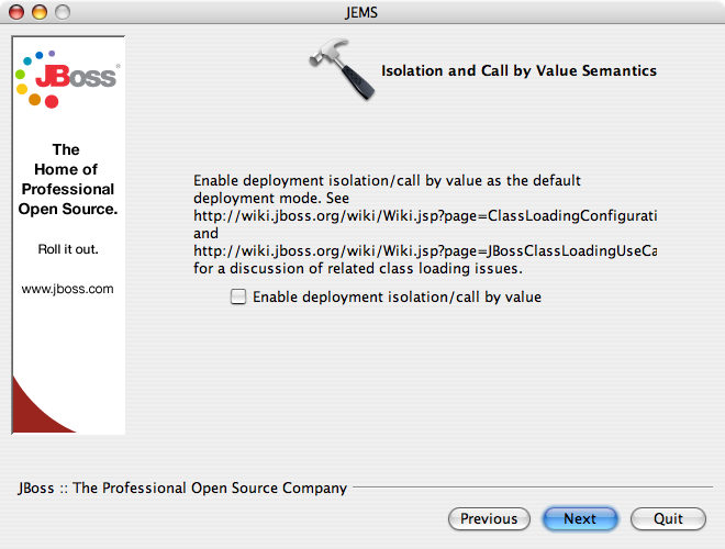 Configure application isolation