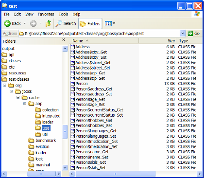 Classes generated after aopc
