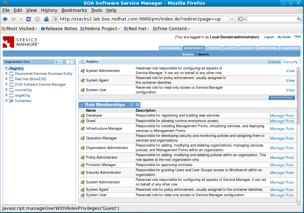 Configuring the Workbench - One