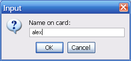 Customer name prompt