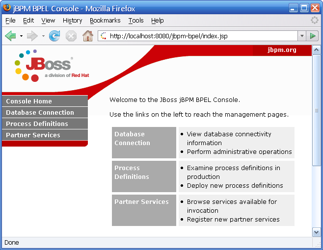 Console home page