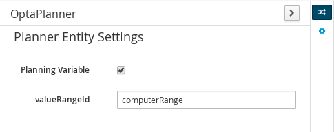 data object optaplanner tool window