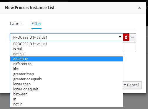 process instances create tab filter 3