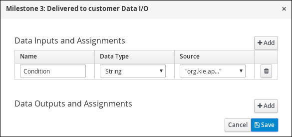 Delivered to customer I/O values