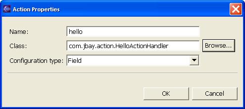 The Action Configuration Dialog