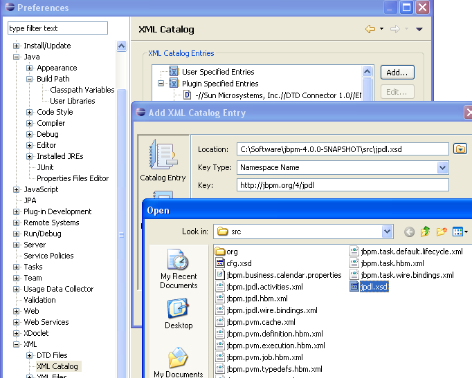 Adding jPDL 4 schema to the Catalog