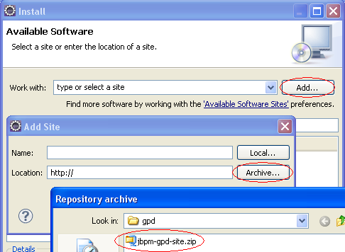 Adding the GPD local archive site