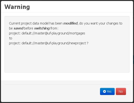 Project switch warning