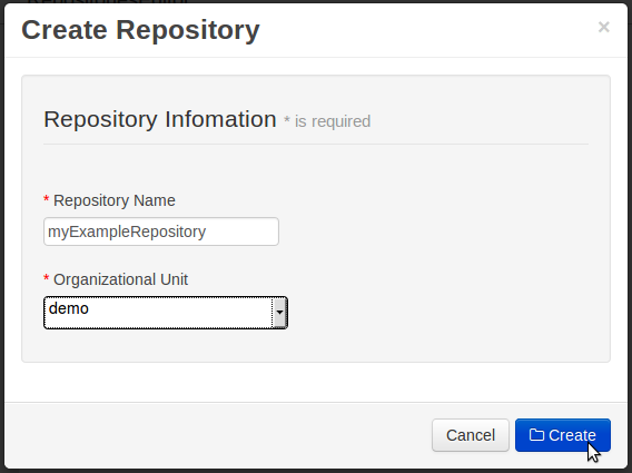 Entering repository information