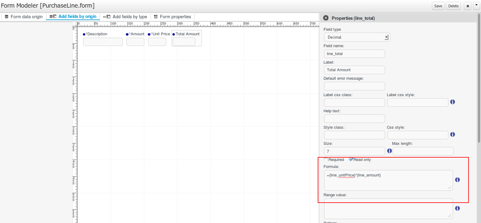 Rendering field with default formula