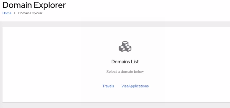 Image of domain explorer in Management Console