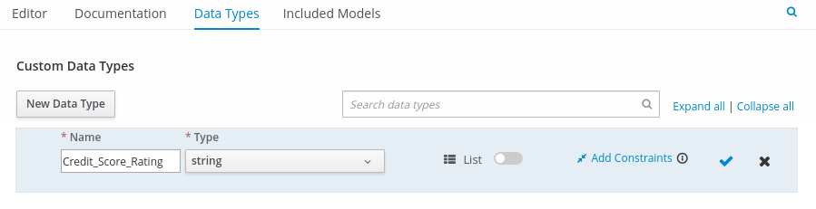 dmn custom data type add