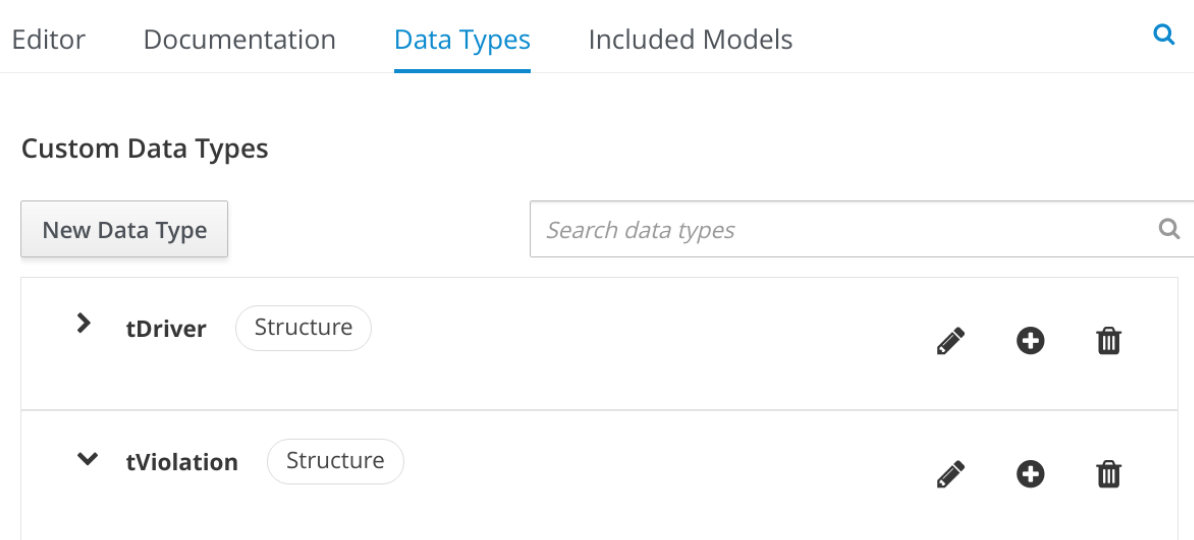 Image of Violation Data Type in DMN in DMN designer