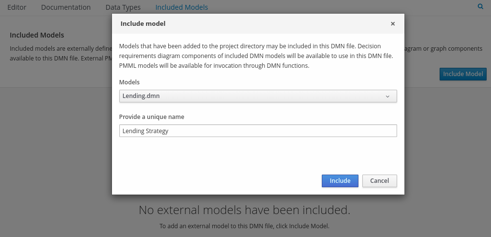 dmn include model