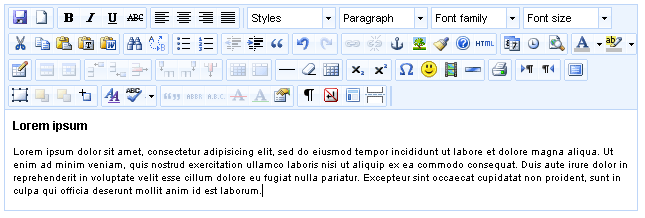 <rich:editor> component