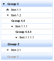 <rich:panelMenu> component