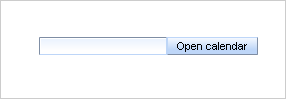 The <rich:calendar> with buttonLabel="Open calendar" attribute
