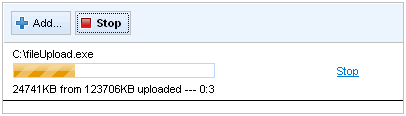 <rich:fileUpload> with "label" facet