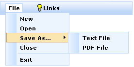 <rich:dropDownMenu> component