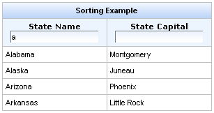 Built-in filtering feature usage