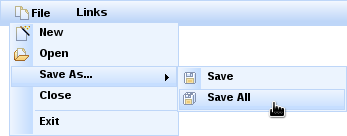 <rich:dropDownMenu>