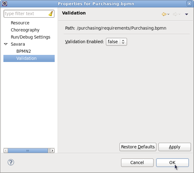 Properties for Validation