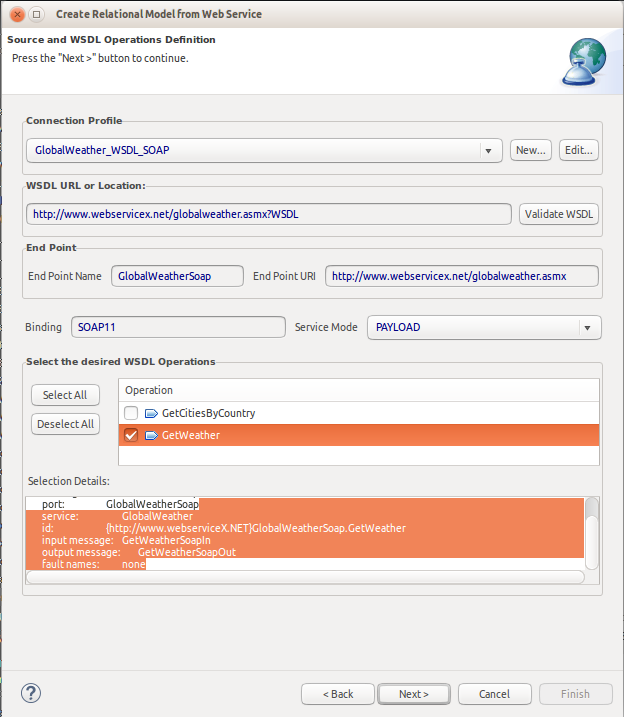 WSDL Source Selection