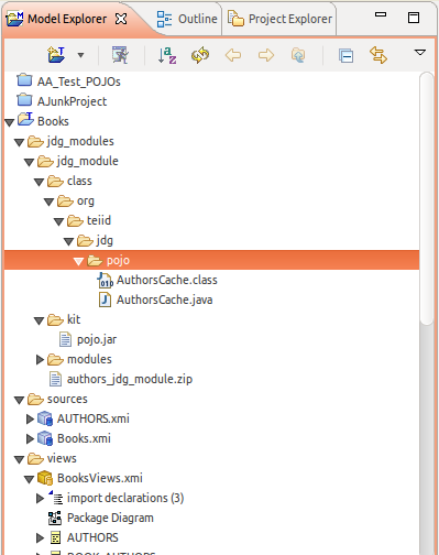 Generated JDG module files