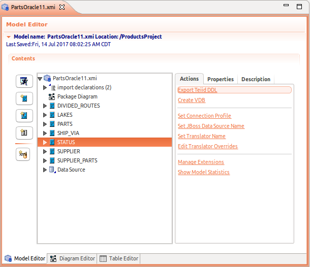 Model Editor Tab