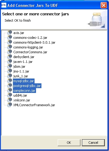 Add Connector Jars Dialog