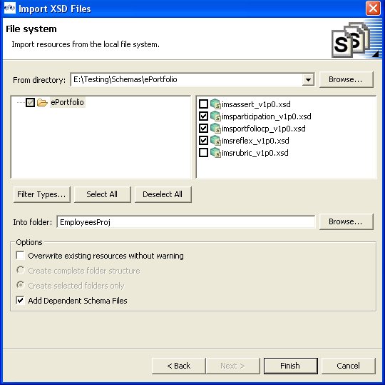 Select XSD From File System