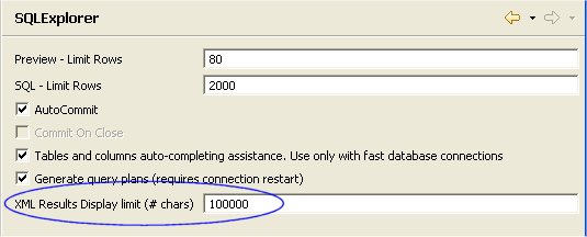XML Document Query Character Limit