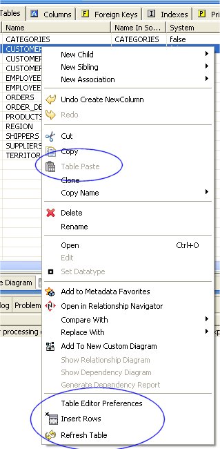 Table Editor Example