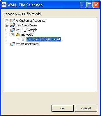 WSDL File Workspace Selection Dialog
