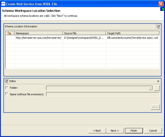 Namespace Resolution Dialog