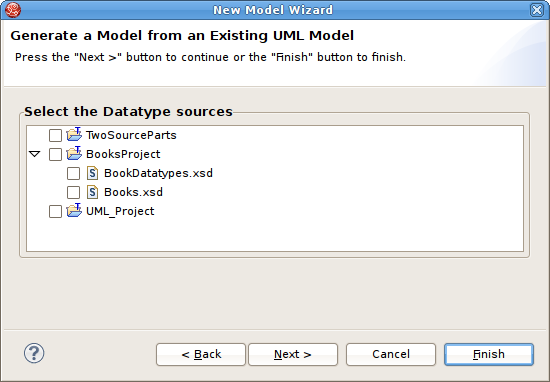 Datatype Properties Options Dialog