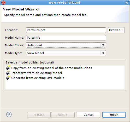Import Wizard Selection Dialog