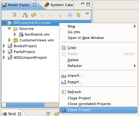 Clone Project In Context Menu