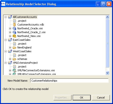 Select Relationship Model Dialog