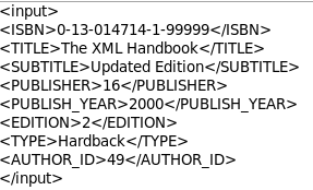 Sample XML Input