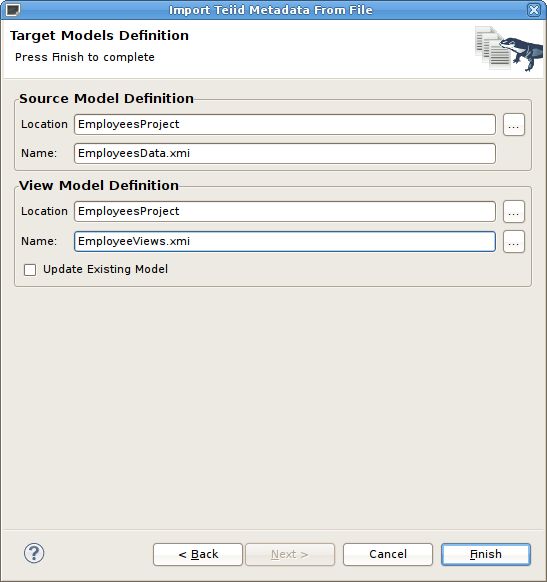 Select Database Options Dialog