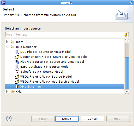 Import XSD Schemas