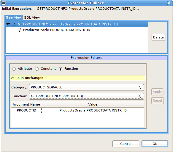 Source Function In Expression Builder