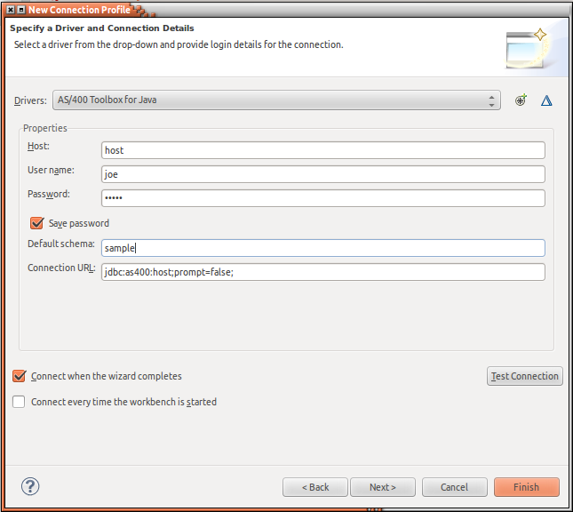 DB2 is/OS Connection Details