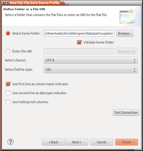 ODA Flat File Connection Profile
