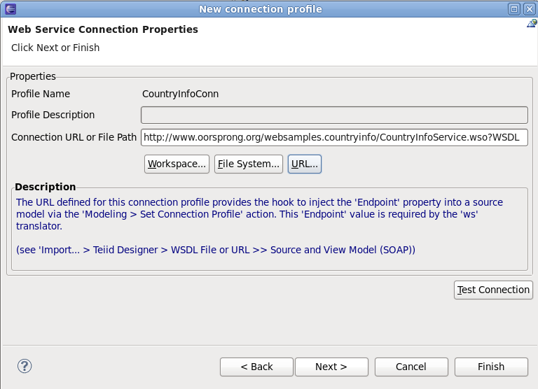 SOAP Connection Properties